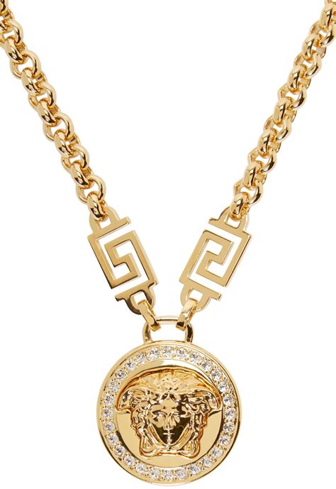 Versace medusa medallion necklace